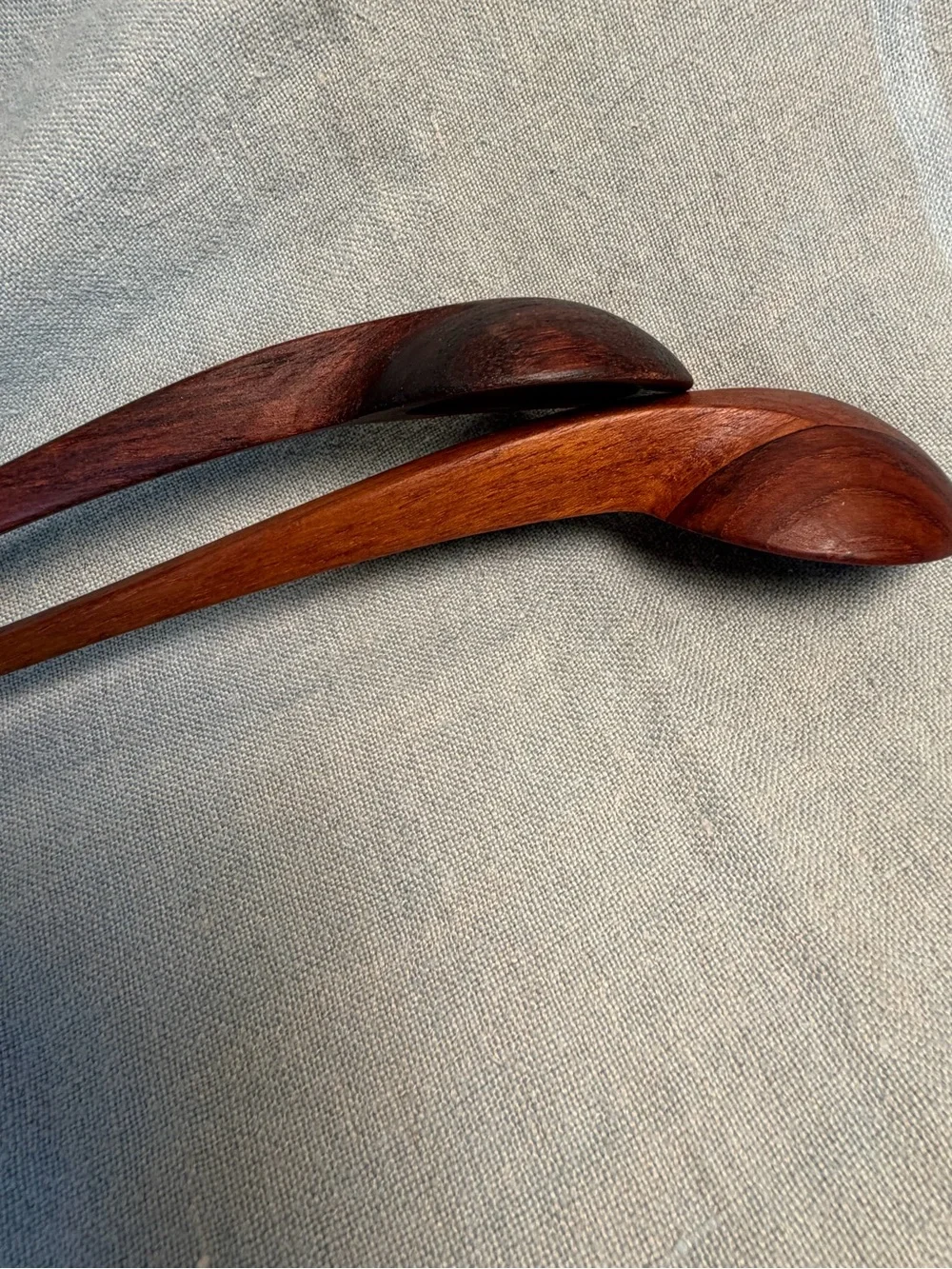 Jens Quistgaard 1950s set of 2 vintage teak spoons marked “Danmark”